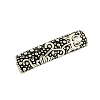 Tibetan Style Hollow Alloy Curved Tube Beads X-TIBEB-Q058-16AS-FF-3
