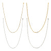 16Pcs 4 Style 304 Stainless Steel Chain Necklaces NJEW-TAC0026-1