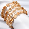 Heated Natural Citrine Beaded Stretch Bracelets GG-CBA05D5-02B-10-1