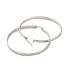 201 Stainless Steel Big Hoop Earrings with 304 Stainless Steel Pins for Women EJEW-E146-07P-A-2