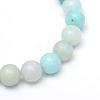 Round Natural Grade A Amazonite Bead Strands G-R345-4mm-16-2