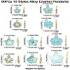 60Pcs 10 Styles Alloy Enamel Pendants FIND-CJ0002-33-8