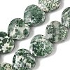 Natural Green Spot Jasper Beads Strands G-A309-A20-01-2