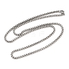 Tarnish Resistant Trendy Men's 201 Stainless Steel Box Chain Necklaces NJEW-L043A-46P-3