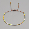 Bohemian Style Cylinder Glass Seed Beaded Braided Bead Bracelets IR5631-3-1