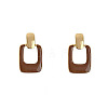 Rectangle Alloy Enamel Dangle Stud Earrings FS-WG08EF2-02-3