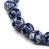 Handmade Blue and White Porcelain Beads Strands PORC-I027-02A-3