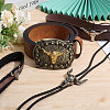 CHGCRAFT 4Pcs 4 Styles PU Leather Waist Belt and Alloy Cattle Bolo Ties AJEW-CA0004-32-4