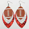 Synthetic Leather Dangle Earrings FS-WG9193E-10-1