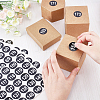 AHADERMAKER 4 Sheets 4 Style Flat Round Round Number Labels Stickers DIY-GA0002-57-3