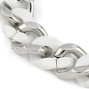 304 Stainless Steel Ceramics Cuban Link Chain Bracelets for Men BJEW-B102-02P-01-2