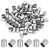 80Pcs 304 Stainless Steel Cord Ends STAS-ME0002-73-1