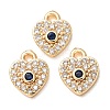 Brass Micro Pave Cubic Zirconia Charms CU-K002-01D-02-1
