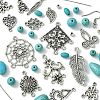 Tibetan Style Chandelier Components and Pendants with Synthetic Turquoise Beads Sets DIY-FS0005-75-2