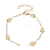 Handmade Butterfly Brass Link Chain Bracelet Making AJEW-JB01150-18-1