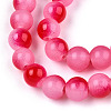 Baking Painted Imitation Jade Glass Round Bead Strands DGLA-N003-6mm-06-3