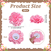 Flower Polyester Brooches JEWB-WH0039-56A-2