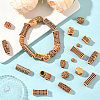 100Pcs 10 Styles Imitation Wood Acrylic Beads SACR-SC0001-52-5
