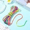 10M Segment Dyed Nylon Satin Rattail Cords OCOR-YW0001-17-5