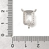 Brass Pave Clear Cubic Zirconia Rectangle Chandelier Component Links X-KK-C255-08P-3