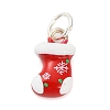 Christmas Themes Alloy Enamel Pendants FIND-I063-01G-1