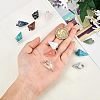  11pcs 11 style Cone/Spike/Pendulum Natural & Synthetic Gemstone Pendants G-NB0003-05-3