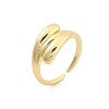 Rack Plating Brass Open Cuff Finger Rings for Women RJEW-M028-100G-4