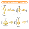 SUPERFINDINGS 48Pcs 8 Style Rack Plating Brass Pendants KK-FH0005-18-2