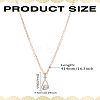 1Pc Alloy Clear Cubic Zirconia Teardrop Pendant Necklaces for Women NJEW-LP0004-14RG-2