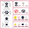 52Pcs Dog Themed Silicone Beads SIL-TA0003-36-4