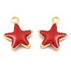 Brass Enamel Charms KK-K337-02G-3