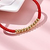 Polyester Cord Braided Bead Bracelets for Women BJEW-L698-04G-01-2