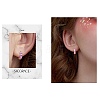 Enamel Striped Thick Hoop Earrings JE1110G-6