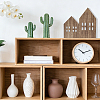 4Pcs 4 Styles Miniature Wood House Sculpture Display Decorations DJEW-GA0001-97-5