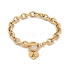 Golden 304 Stainless Steel Charm Bracelets NJEW-K284-01G-A-4