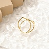 Hollow Number 8 304 Stainless Steel Open Cuff Rings for Women RJEW-Q007-04G-2