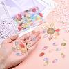 120Pcs 12 Colors Transparent Glass Pendants GLAA-PH0001-39-5