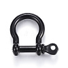Spray Painted Alloy D-Ring Shackles Clasps X-PALLOY-P128-01B-1