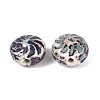 Windmill Spiral Pattern Vintage Handmade Porcelain Beads PORC-N013-19-08-2