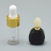 Natural Black Tourmaline Openable Perfume Bottle Pendants G-E556-01H-1