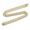 Brass Cable Chains Necklace Making MAK-N034-004B-MG-3