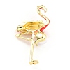 Flamingo Alloy Brooch with Resin Pearl JEWB-O009-09-2