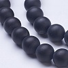 Frosted Glass Beads Strands G-D855-03-10mm-3
