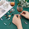 BENECREAT DIY Mixed Gemstone Bullet Wine Glass Charm Making Kit DIY-BC0009-83-3