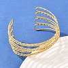 304 Stainless Steel Cuff Bangles for Women BJEW-Z155-05G-1