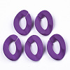 Opaque Spray Painted Acrylic Linking Rings OACR-R249-03A-1