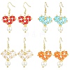 Glass Dangle Earrings EJEW-MZ00320-1