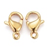 Ion Plating(IP) 304 Stainless Steel Lobster Claw Clasps X-STAS-H352-01B-G-01-3