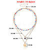 Alloy & Evil Eye Enamel Pendant 3 Layer Necklaces for Women WG1997E-01-2