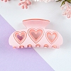 Hollow Heart PVC Claw Hair Clips PW-WG69939-01-1